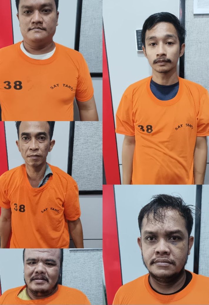 Polrestabes Medan Bongkar Jaringan Narkoba dan Penipuan Online : 5 Pria Dibui