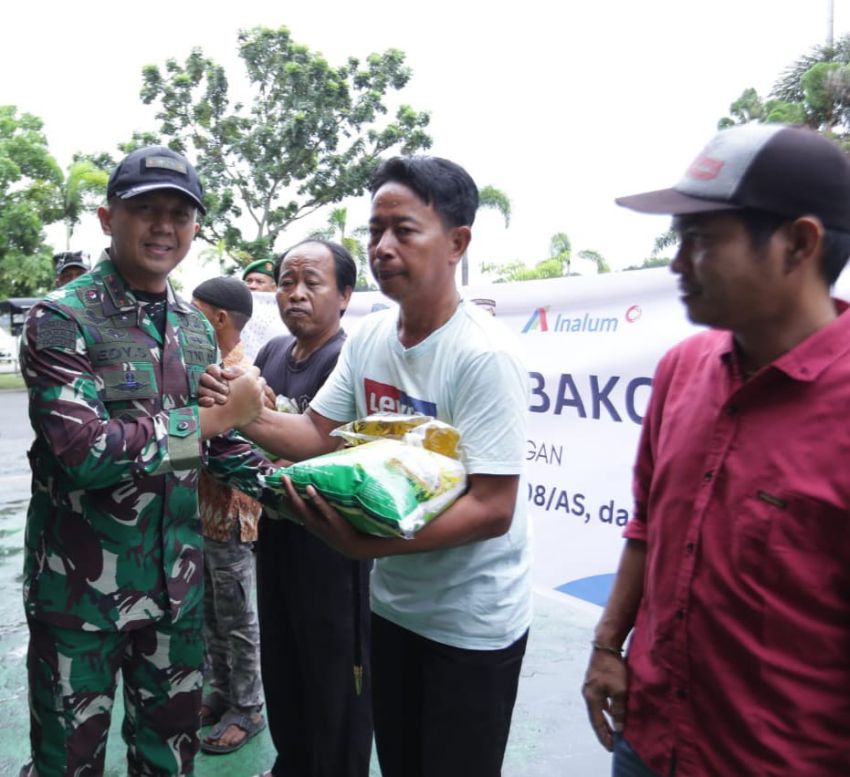Kodim 0208/Asahan dan PT Inalum Gelar Gerakan Pasar Murah, Bagikan 1.200 Paket Beras dan Minyak Goreng