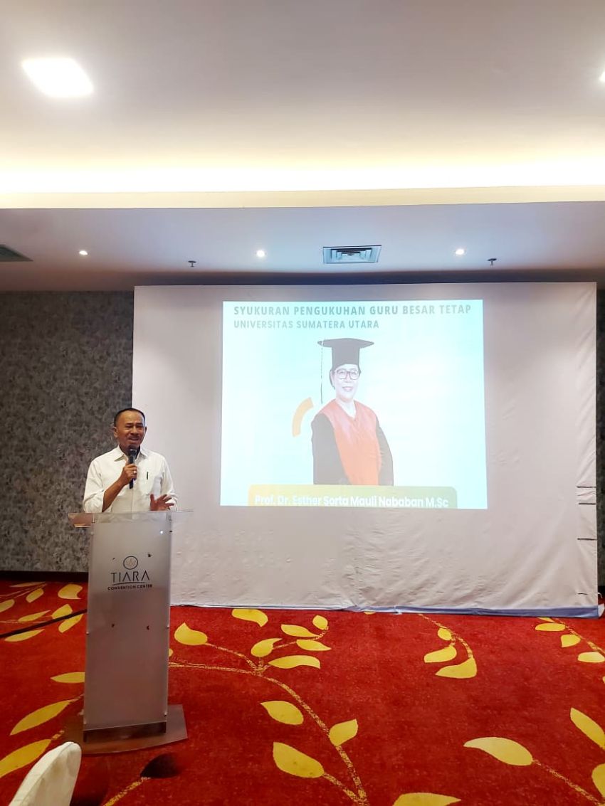 Anggota DPR RI Maruli Siahaan Jadi Tamu Spesial Diacara Syukuran Pengukuhan Guru Besar USU, Prof Dr Esther Sorta Mauli Br Nababan