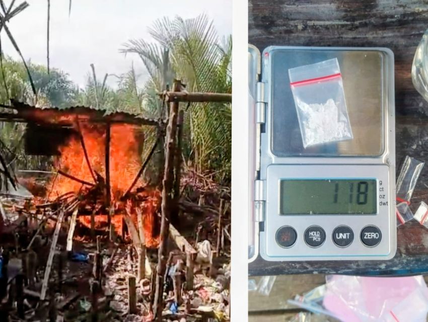 Ada Apa dengan Polres Batu Bara, Lurah dan Babinsa Pangkalan Dodek Medang Deras Bersama Masyarakat Gerebek Lokasi Narkoba