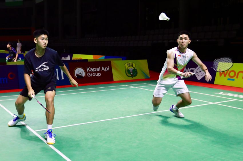Tim Bulu Tangkis Indonesia Jalani Latihan Resmi di Lapangan Pertandingan Jelang Turnamen wondr by BNI Indonesia Masters 2025