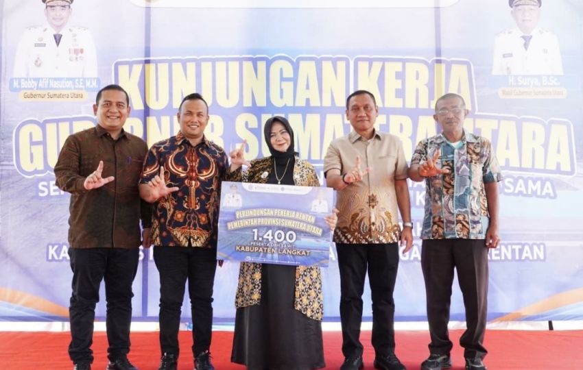 Bupati Langkat Dukung Perlindungan Pekerja Rentan, 1.400 Warga Terima Bantuan Iuran BPJS Ketenagakerjaan