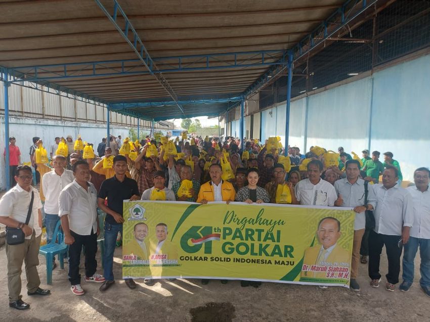 Anggota DPR RI Maruli Siahaan SH.MH Reses dan Baksos HUT Golkar di Belawan