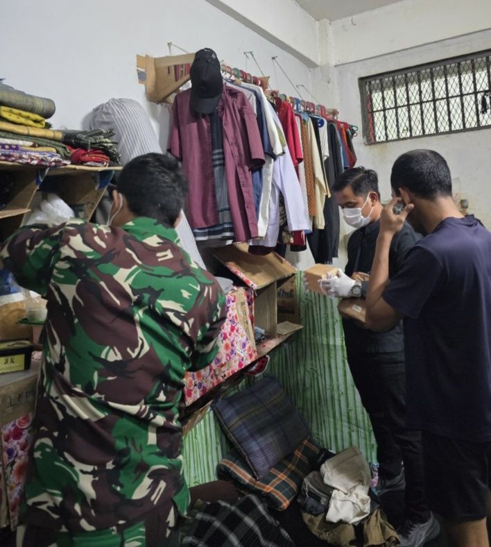 Lapas Pancur Batu  Razia Blok Hunian WBP Bersama TNI/Polri