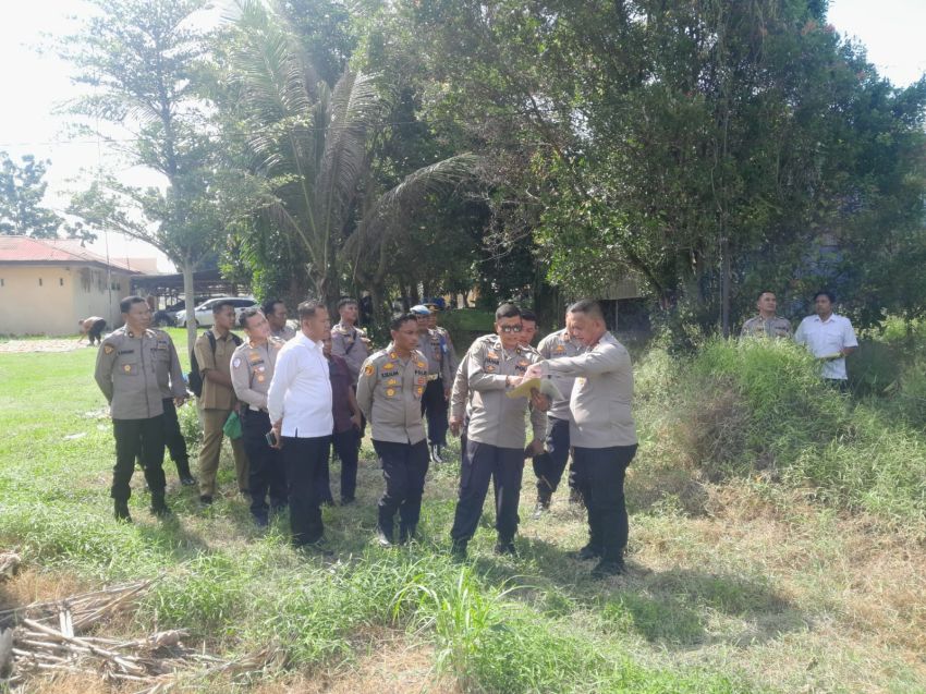 Kapolres Batu Bara,Tinjau Lokasi Pembangunan SPPG di Polsek Indrapura.