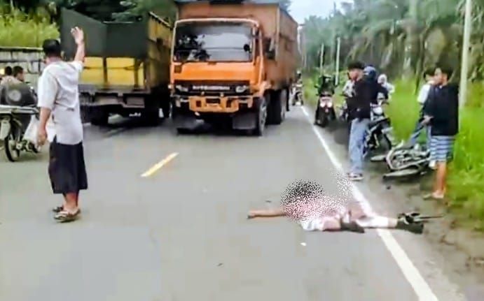 Terlindas Truk Tronton di Jalinsum Laut Tador, 1 Pelajar Tewas, 1 Kritis