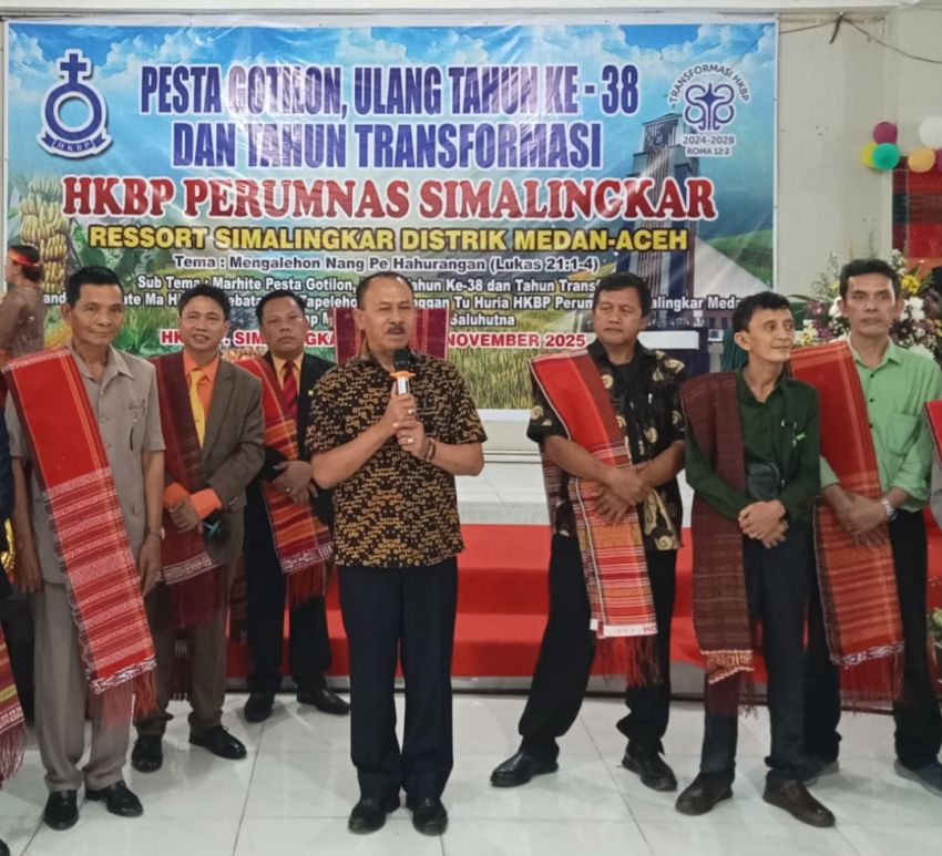 Maruli Siahaan Hadiri Pesta Gotilon, Ulang Tahun ke-38 dan Tahun Transformasi HKBP Perumnas Simalingkar