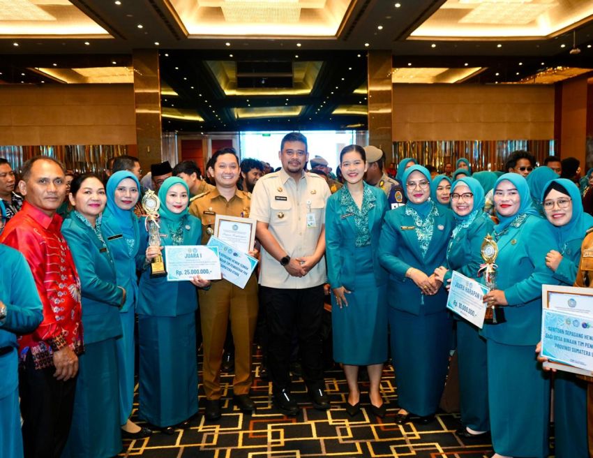 PKK Kota Binjai Raih Tiga Penghargaan Lomba Hari Kesatuan Gerak PKK Tingkat Provinsi Sumatera Utara Tahun 2025