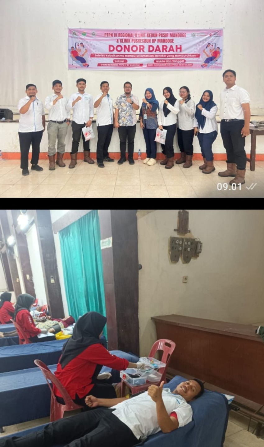 PTPN IV Regional II Kebun Pasir Mandoge Gelar Aksi Donor Darah, Wujud Kepedulian Sosial Perusahaan