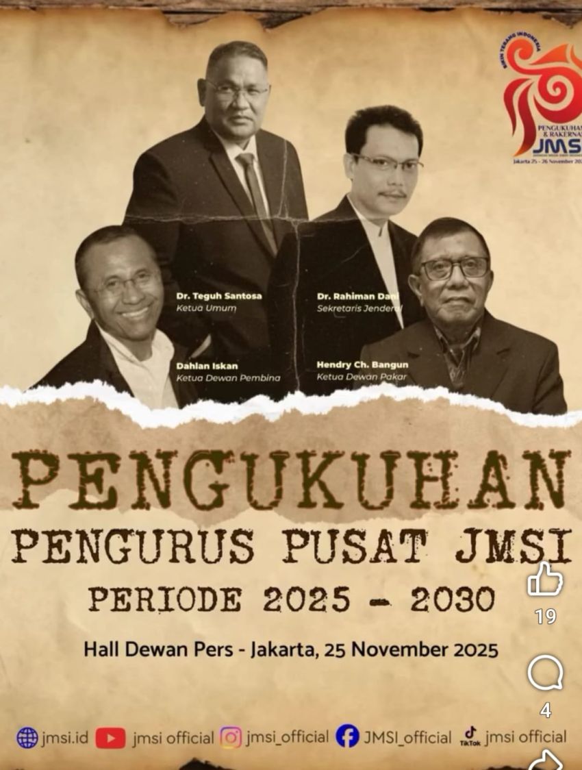 Pengukuhan Pengurus Pusat JMSI dan Rakernas 2025