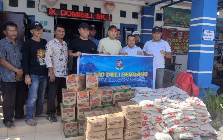 Peduli Bencana Banjir, DPRD Deli Serdang Salurkan Bantuan Sembako