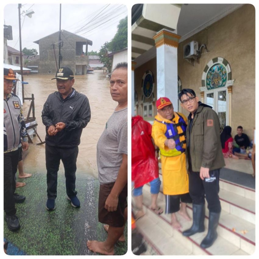 Banjir Landa Sejumlah Titik, Wali Kota dan Wakil Wali Kota Binjai Pastikan Penanganan Berjalan Cepat