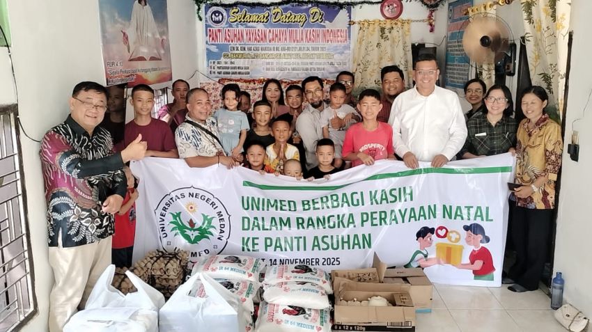 FPK Unimed Laksanakan Aksi Sosial Natal ke Dua Panti Asuhan di Medan dan Deli Serdang