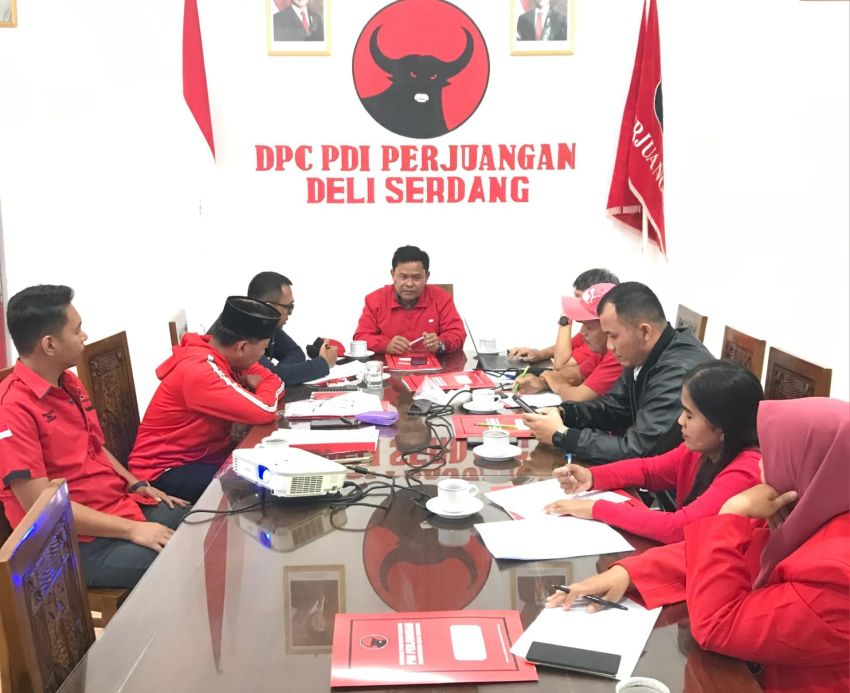 PDI Perjuangan Deli Serdang Rapat Penanggulangan Bencana Banjir