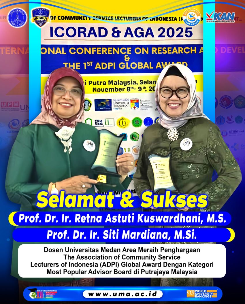 Selamat atas Penghargaan Internasional untuk Prof. Dr. Ir. Retna Astuti Kuswardhani, M.S dan Prof. Dr. Ir. Siti Mardiana, M.Si