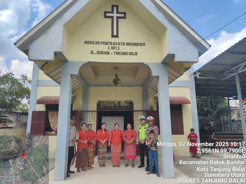 Polres Tanjung Balai Jamin Keamanan dan Kelancaran Lalu Lintas Saat Ibadah Minggu di Sejumlah Gereja