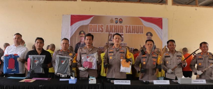 Kasus Narkoba Dan Kriminal Diungkap : Polres Binjai Rilis Akhir Tahun 2025