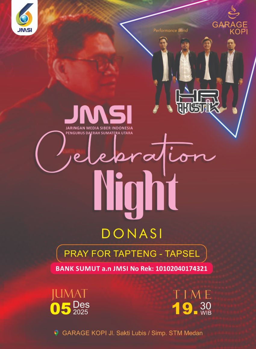 JMSI Sumut Gelar Pray for Bencana Sumut Lewat Konser HR Akustik Celebration Night