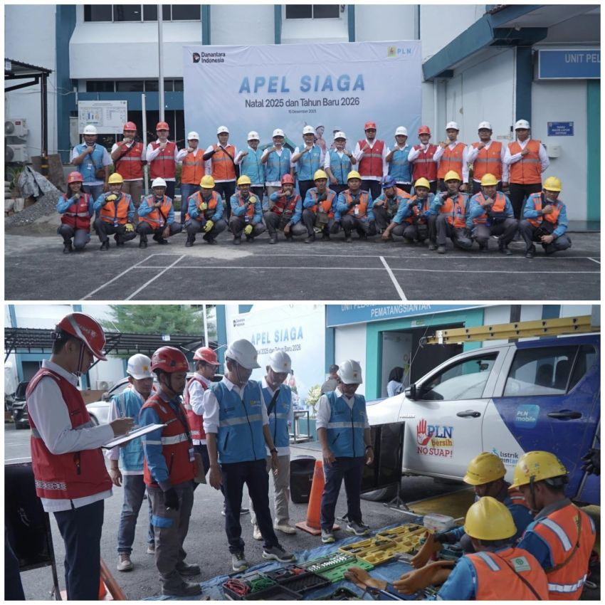 Jelang Nataru, PLN UP3 Pematangsiantar Gelar Apel Siaga