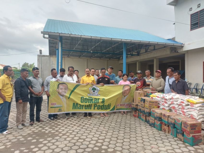 Partai Golkar Melalui Anggota DPR RI Maruli Siahaan dan Relawan Palito Berikan Bantuan Kepada Warga cinta Damai Helvetia