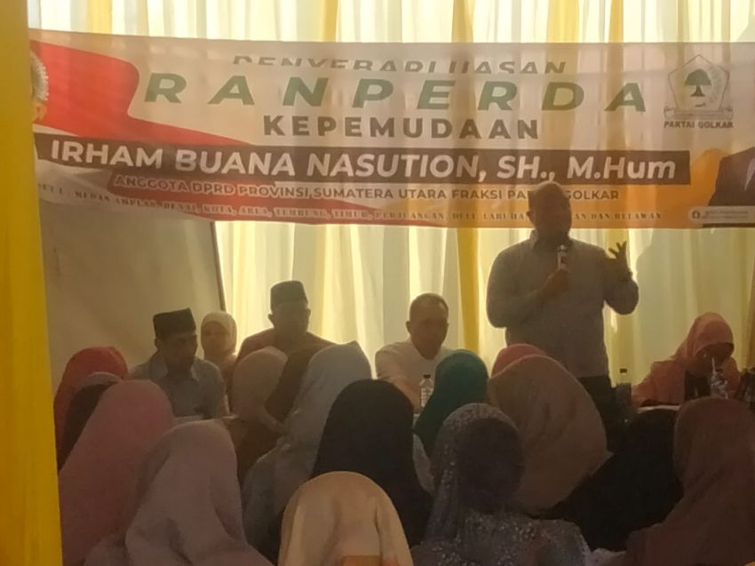 Anggota DPRDSU Irham Buana Nasution Sosialisasikan Ranperda Kepemudaan