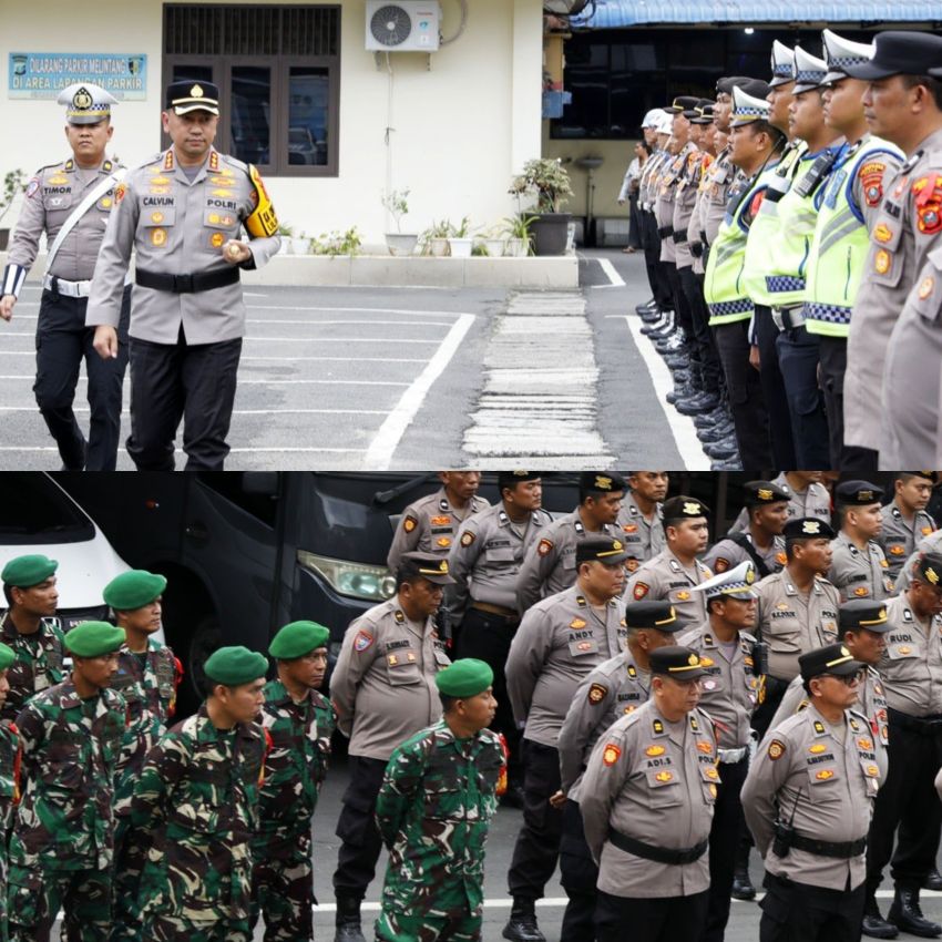 Polrestabes Medan Apel Gelar Pasukan Ops Lilin Toba 2025 : Siap Amankan Natal dan Tahun Baru