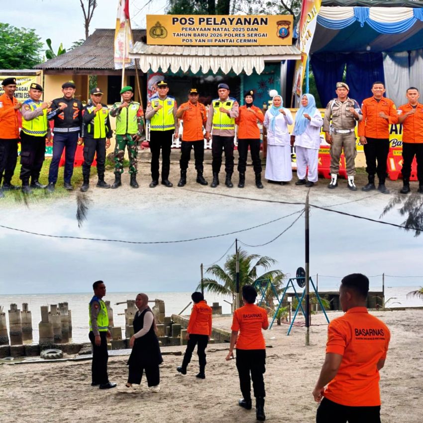 Posyan Nataru Basarnas Perkuat Pelayanan Humanis di Posyan Pantai Cermin