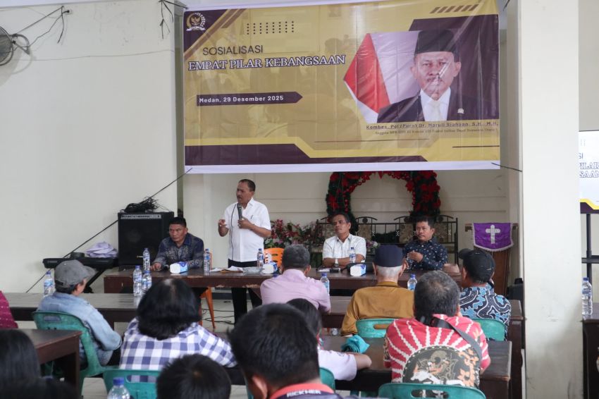 Anggota DPR RI Dr Maruli Siahaan Sosialisasi Empat Pilar MPR RI Sebagai Pedoman Bersama Persatuan