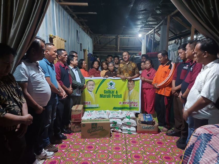 Partai Golkar Bakti Sosial Korban Banjir, Dr Maruli Siahaan Datangi Warga Medan Labuhan