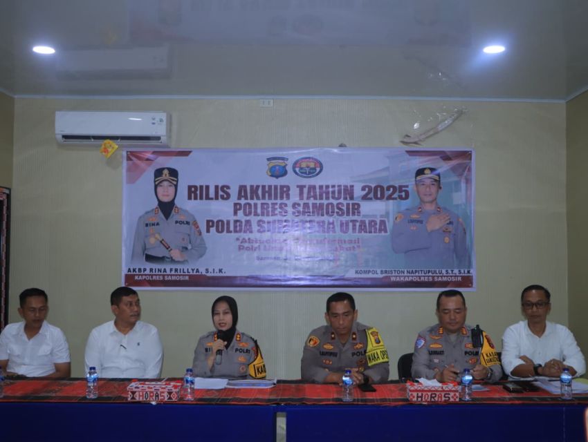 Rilis Akhir Tahun 2025, Polres Samosir Tegaskan Komitmen Transformasi Polri, dan Kecelakaan Menonjol di Wilayah Hukum Polres Samosir