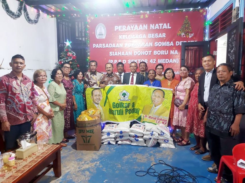 Dihadiri Anggota DPR RI Maruli Siahaan, Aksi Sosial Warnai Perayaan Natal PPSD Siahaan Sektor 42 Medan