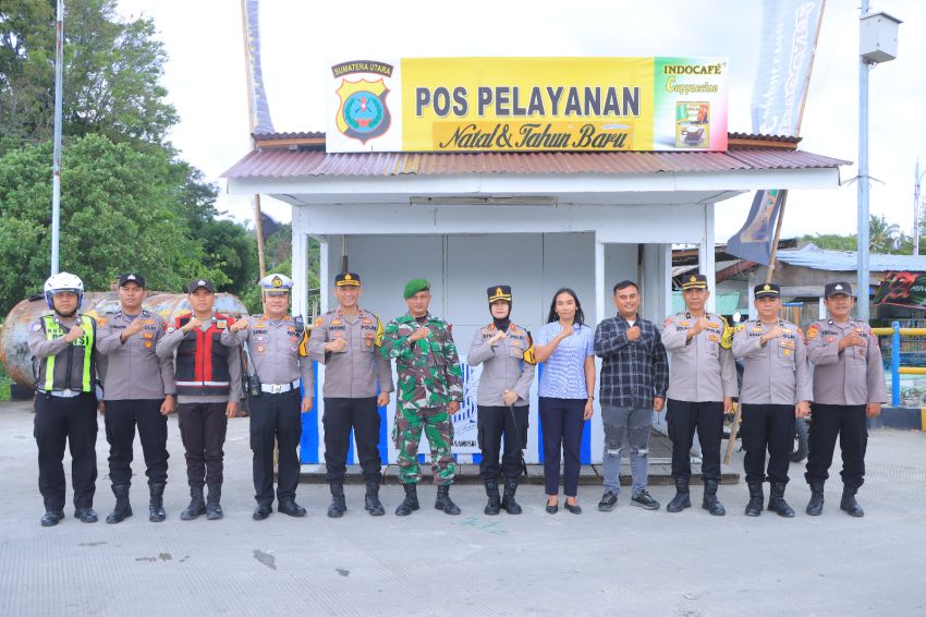 Ops Lilin Toba 2025, Kapolres Samosir Cek Situasi 9 Pos Pelayanan Strategis
