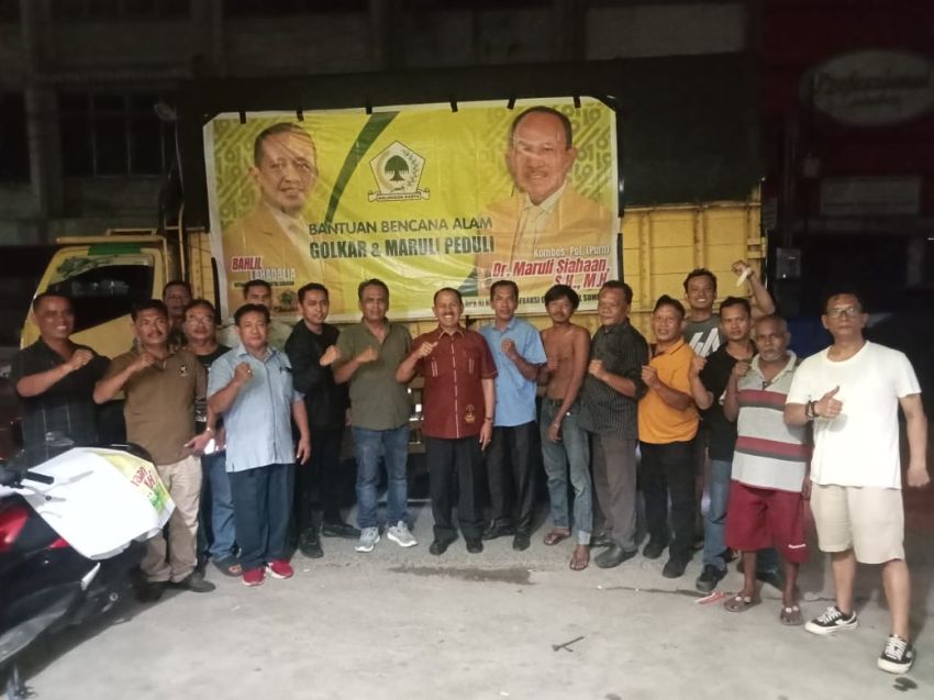 Anggota DPR RI Partai Golkar Maruli Siahaan Serahkan Bantuan Korban Bencana Alam di Taput
