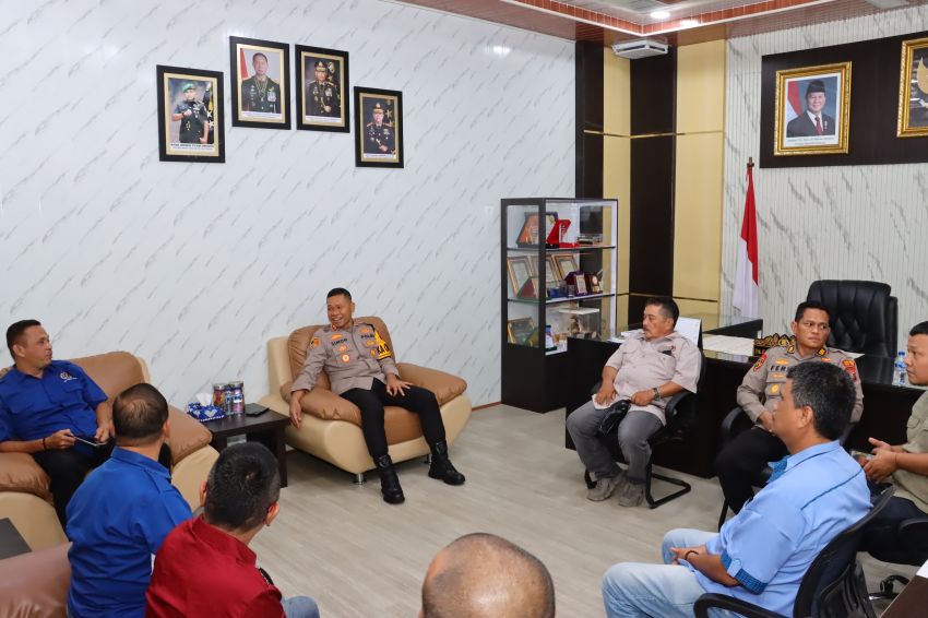 Terima Audensi PWI Tebing Tinggi, Kapolres Sebut Peran Pers Mampu Wujudkan Suasana Kondusif