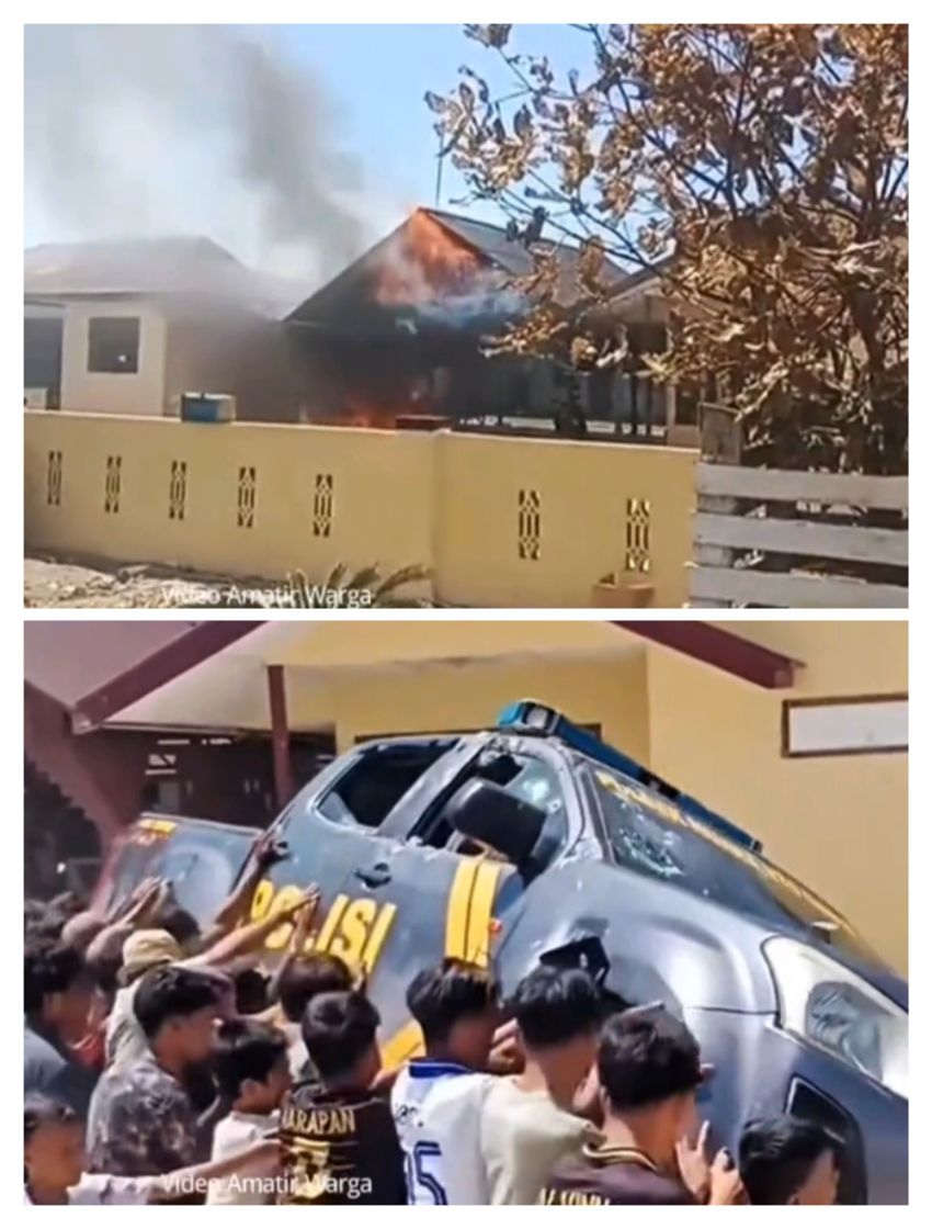 Markas Polsek Muara Batang Gadis Dibakar Massa, Poldasu: Bukan Dilepas Tapi Terduga Bandar Narkoba Melarikan Diri