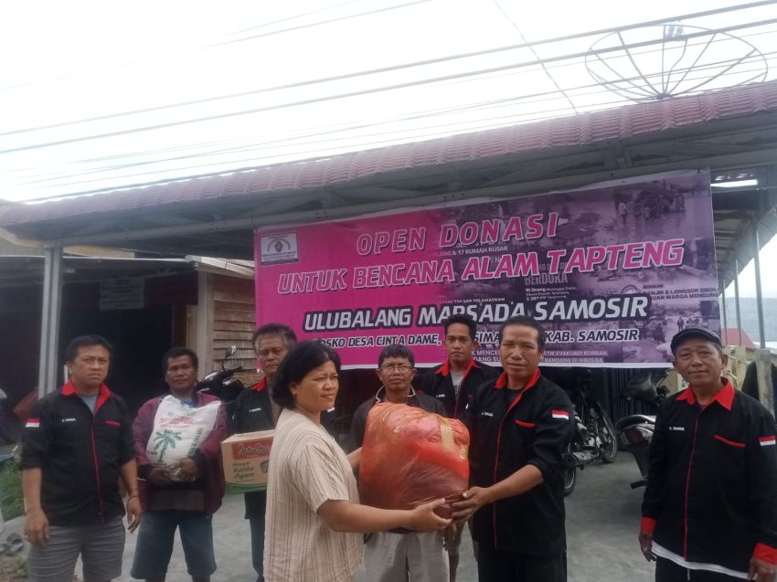 Peduli Kasih, Ulubalang Marsada Samosir open Donasi Untuk Bencana Alam Sumut