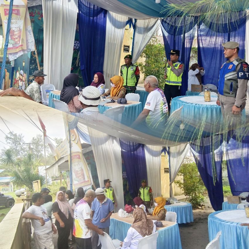 Pos Yan III Nataru Pantai Cermin Cek Kesehatan Gratis, Warga Sambut Antusias