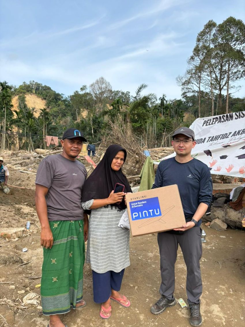 Dukung Penanganan Bencana di Sumatra, PINTU Bagikan Starlink untuk Konektivitas Darurat