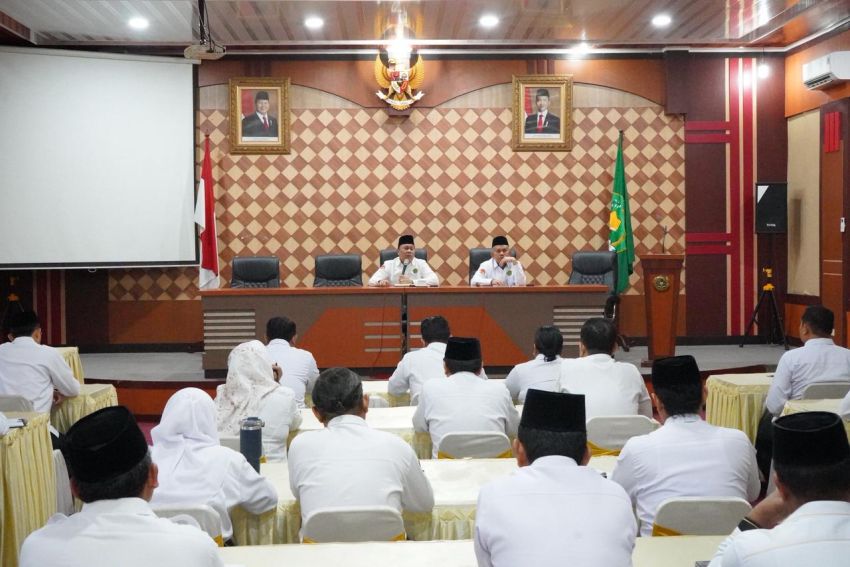 Pimpin Rakor, Kakanwil Kemenagsu Tekankan Kedisiplinan dan Kinerja Pegawai