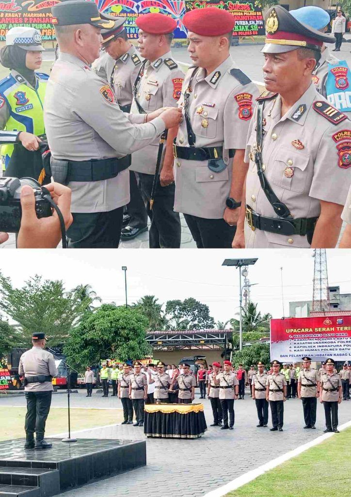 Kapolres Batu Bara Sertijabkan 4 PJU dan Kapolsek Indra Pura