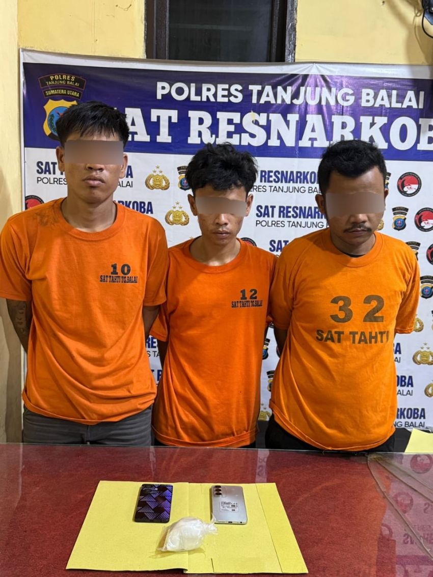Polres Tanjung Balai Sikat Habis Pengedar Narkoba, 100 Gram Lebih Shabu Diamankan