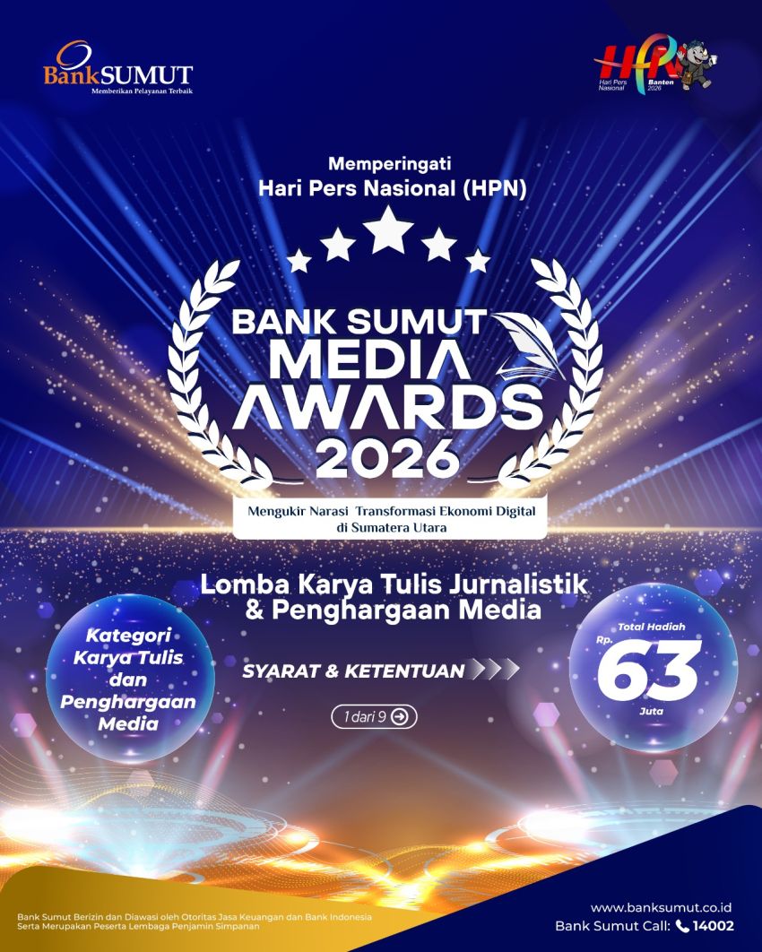 HPN 2026, Bank Sumut Adakan Lomba Karya Tulis Jurnalis dan Media Award
