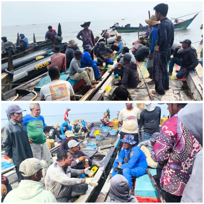 Respons Cepat Polisi Airud, Konflik Nelayan di Laut Batubara Berakhir Damai