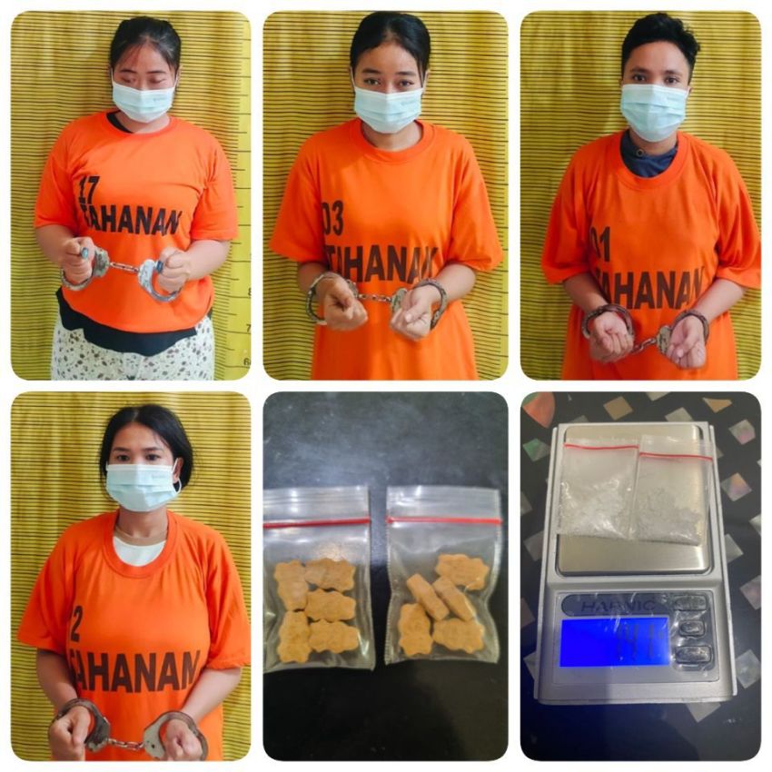 Polres Binjai Tangkap 4 Ibu Rumah Tangga Jual Narkoba