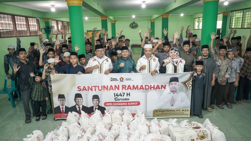 Pererat Silaturahmi dan Berbagi Kebahagiaan, Partai Gerindra Sumut Salurkan Bantuan ke Panti Asuhan di Tiga Daerah