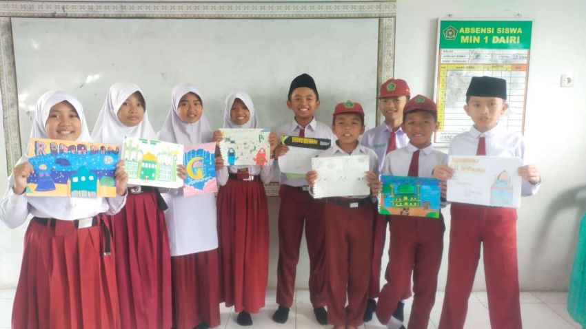 Ramadhan Kreatif Siswa MIN 1 Dairi Hidupkan Cinta Masjid Lewat Seni
