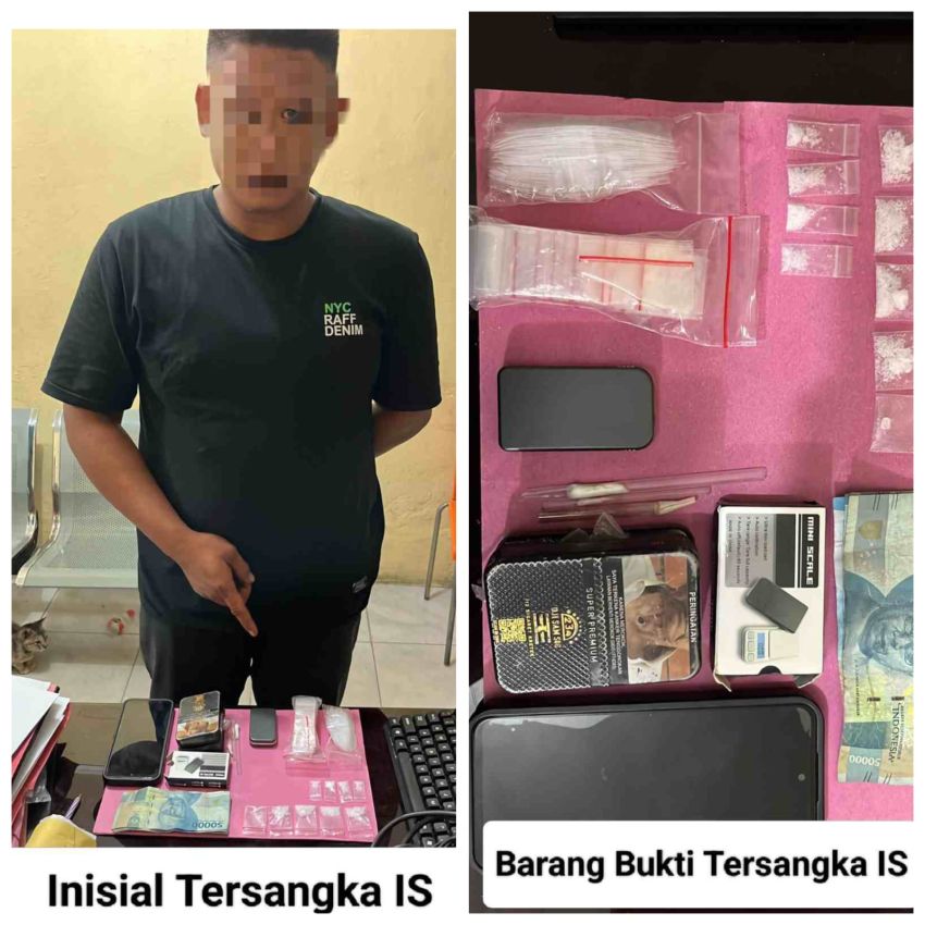 Polsek Labuhan Ruku Bekuk Pengedar Sabu di Kafe Jingger Sei Balai