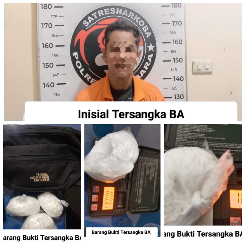 Satresnarkoba Polres Batu Bara Amankan Pengedar Sabu di Talawi, Sita Barang Bukti 302 Gram
