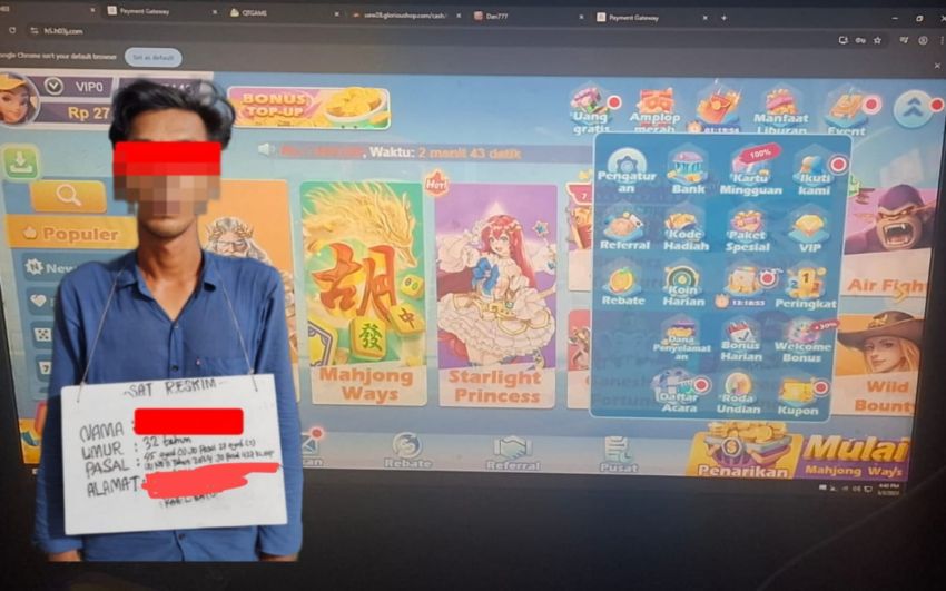 Warning Judi Online, Satreskrim Polres Labuhanbatu Tangkap 1 Pemain