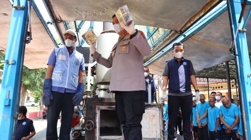 Hasil Operasi Selama Dua Bulan, Polresta Deli Serdang Musnahkan Barang Bukti Narkoba Senilai Tujuh Miliar Lebih